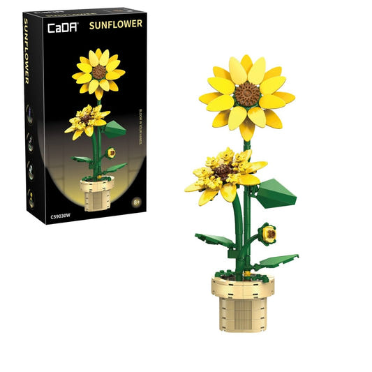 CaDA Sunflower Building Block Planter brick construction model kit