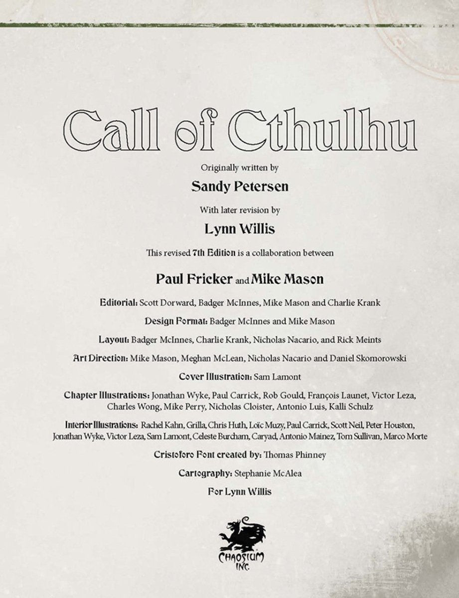 Call of Cthulhu - 7e Keeper Rulebook Hardcover - Loaded Dice