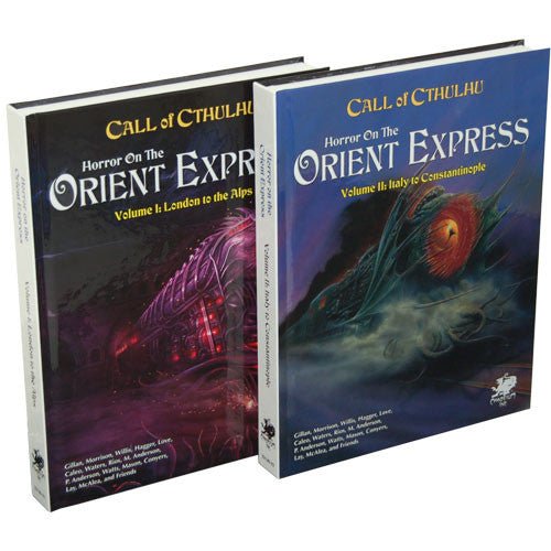 Chaosium Call of Cthulhu Horror on the Orient Express two-volume hardback campaign set