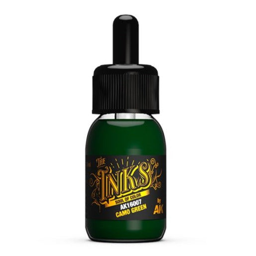 AK Interactive - The Inks - Camo Green AK16007 - Loaded Dice