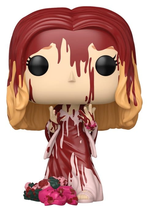 Funko POP! Movies Carrie vinyl figure in blood-soaked prom dress with bouquet at her feet