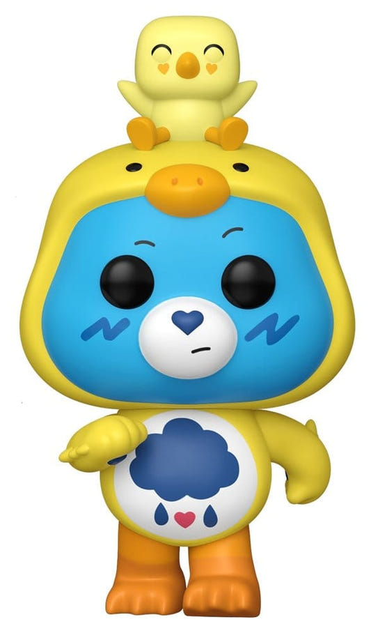 Care Bears Grumpy Bear in a yellow chick costume Funko Pop! vinyl figure with a chick on its head