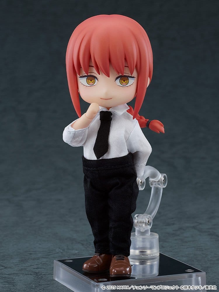 Nendoroid Doll Makima on clear stand with hand to her chin