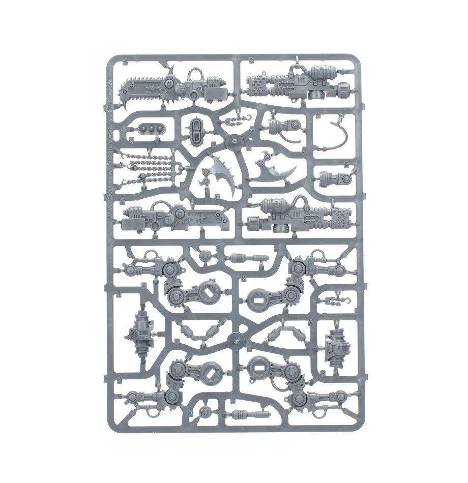 Chaos Knights: Wardogs sprue contents - Loaded Dice