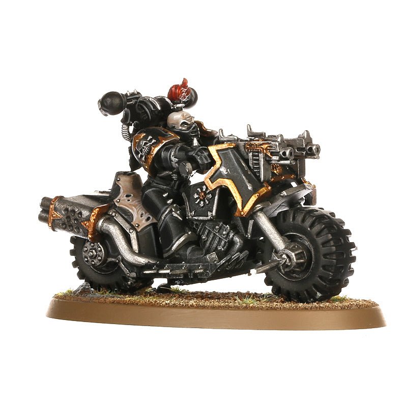 Chaos Space Marines: Chaos Bikers painted miniature - Loaded Dice