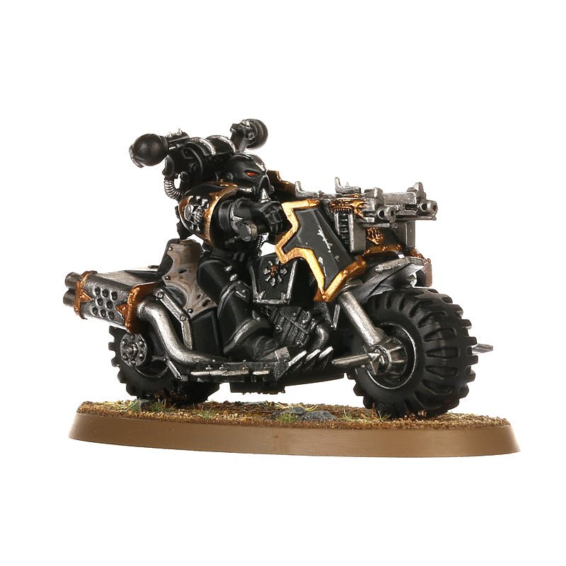 Chaos Space Marines: Chaos Bikers painted miniature - Loaded Dice