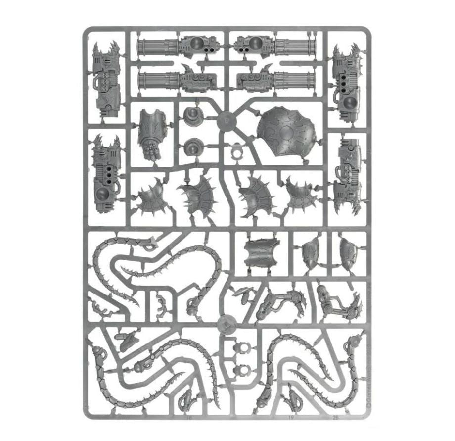 Chaos Space Marines: Forgefiend sprue contents - Loaded Dice