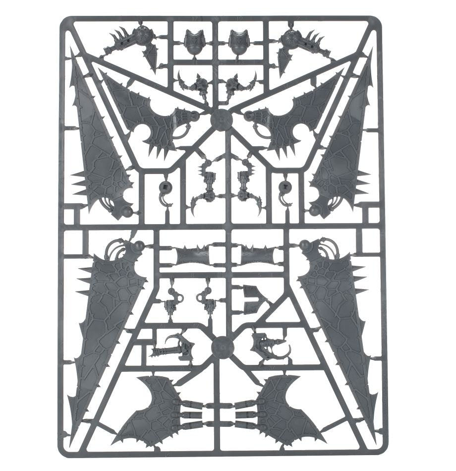 Chaos Space Marines Heldrake unpainted plastic sprue, frame 1 of 2