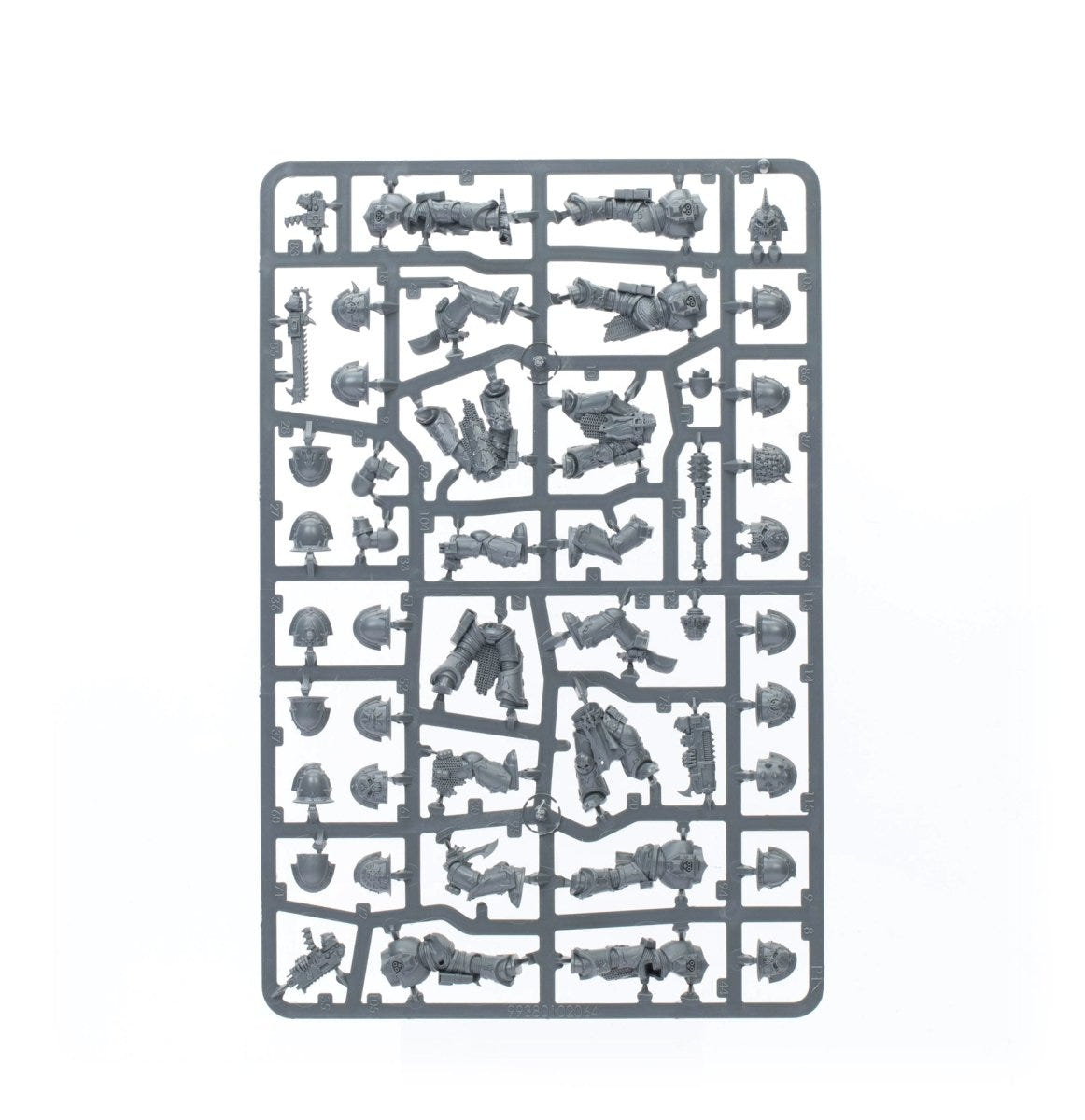Chaos Space Marines Legionaries unpainted plastic sprue, frame 2 of 4