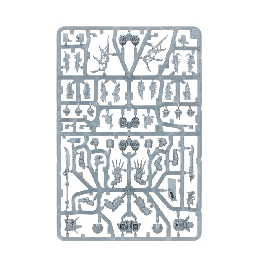Chaos Space Marines: Raptors sprue contents - Loaded Dice