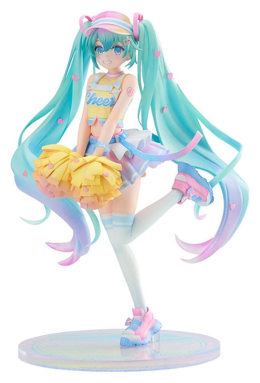 Good Smile Company 1/7 Hatsune Miku Cheerleading Ver. figure with pastel twin tails and yellow pom-poms