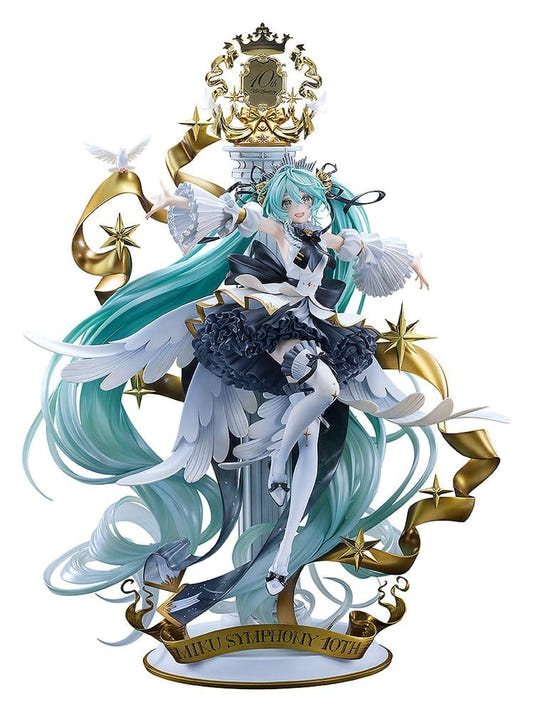 Good Smile Company 1/7 Hatsune Miku Symphony 10th Anniversary figure with gold crown and pillar