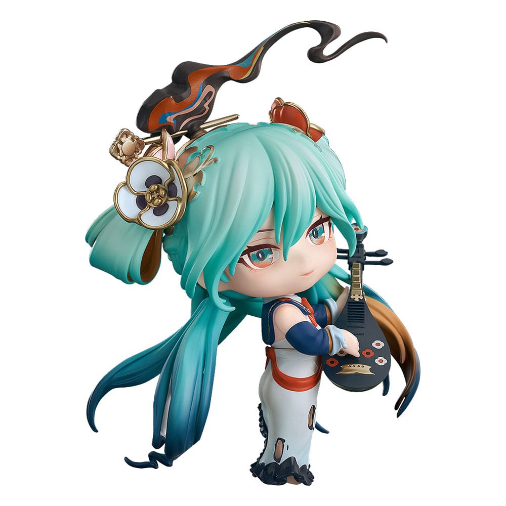 Good Smile Company Hatsune Miku Shimian Maifu Ver. Nendoroid playing the pipa, on white