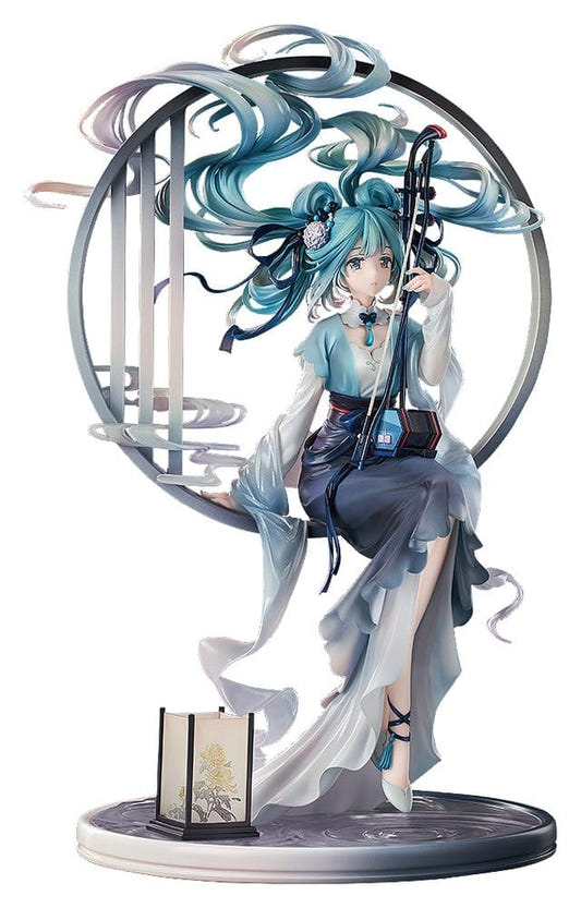 Good Smile Company 1/7 Hatsune Miku Han Gong Qiu Yue Ver. figure seated in moon arch with erhu