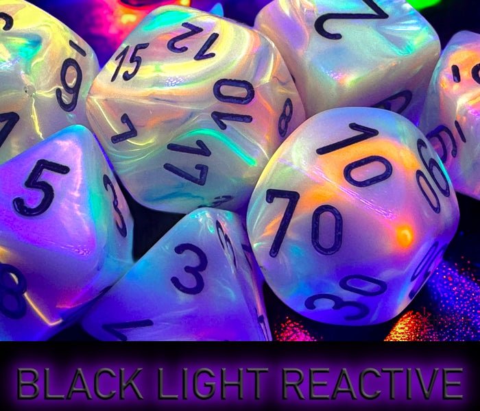 Chessex - Festive Polyhedral 7 Dice Set - Circus with Black - Loaded Dice