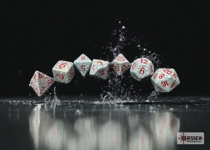 Chessex - Speckled Polyhedral 7 Dice Set - Air - Loaded Dice