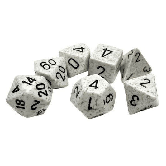 Chessex - Speckled Polyhedral 7 Dice Set - Arctic Camo - Loaded Dice