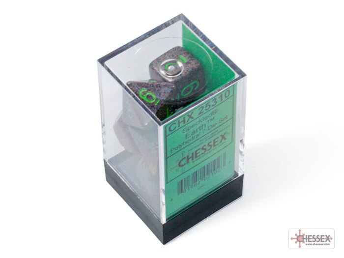 Chessex - Speckled Polyhedral 7 Dice Set - Earth - Loaded Dice