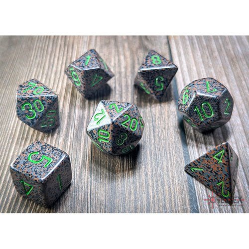 Chessex - Speckled Polyhedral 7 Dice Set - Earth - Loaded Dice