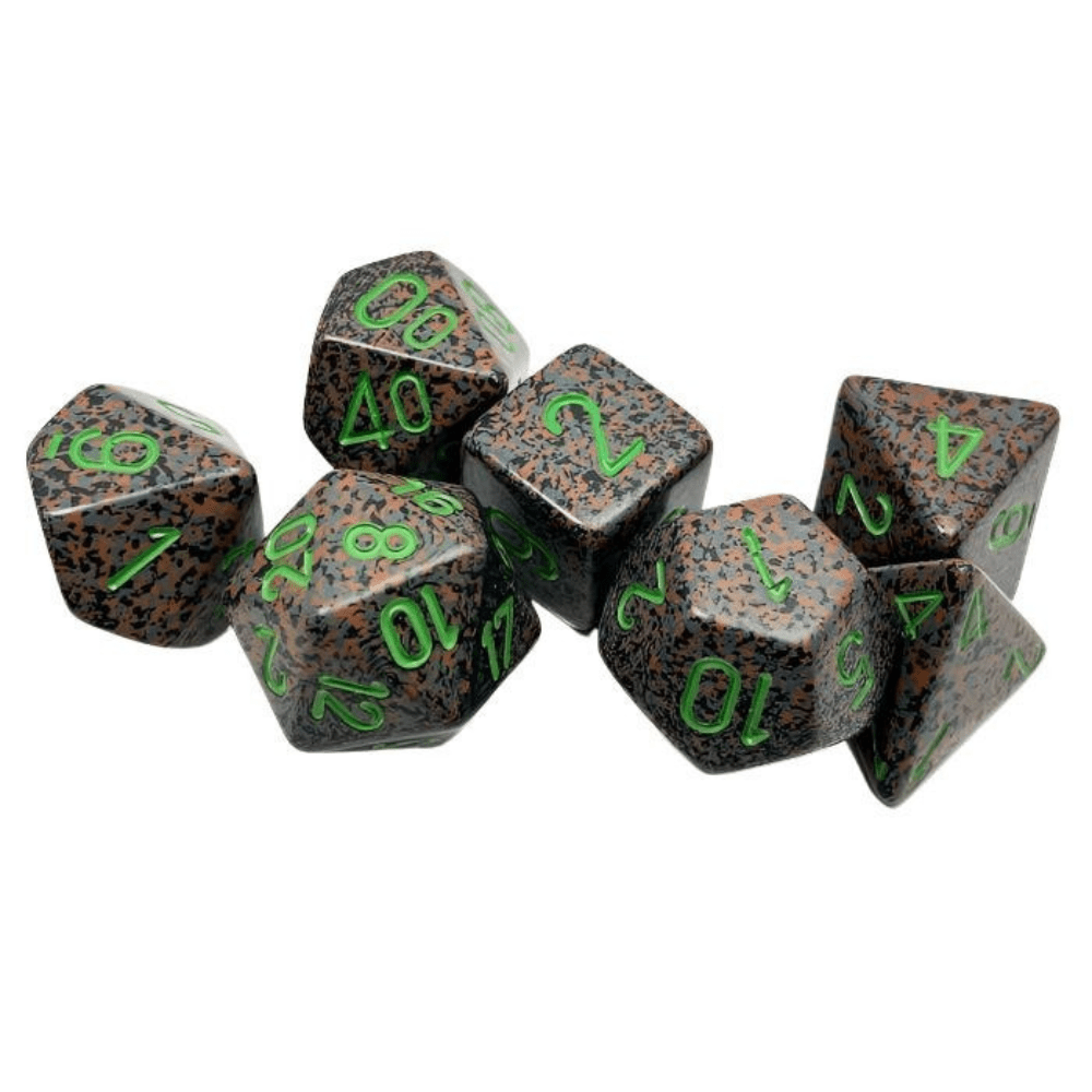 Chessex - Speckled Polyhedral 7 Dice Set - Earth - Loaded Dice