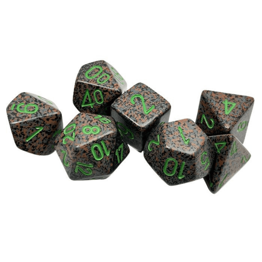 Chessex - Speckled Polyhedral 7 Dice Set - Earth - Loaded Dice