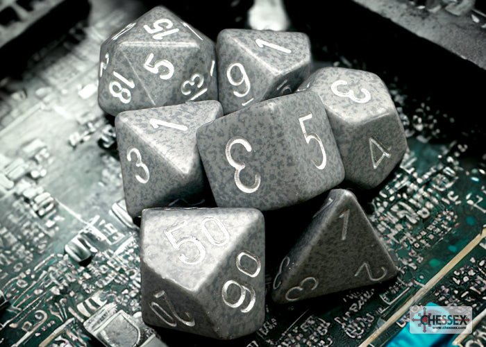 Chessex - Speckled Polyhedral 7 Dice Set - Hi-Tech - Loaded Dice