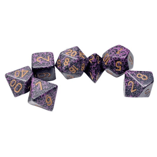Chessex - Speckled Polyhedral 7 Dice Set - Hurricane - Loaded Dice