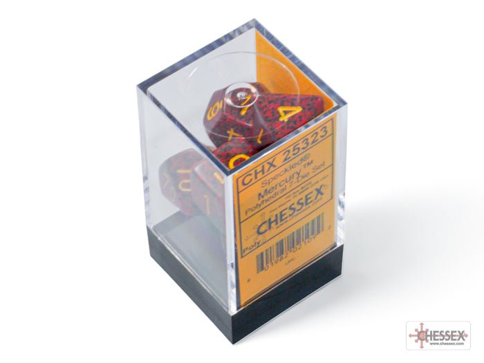 Chessex - Speckled Polyhedral 7 Dice Set - Mercury - Loaded Dice