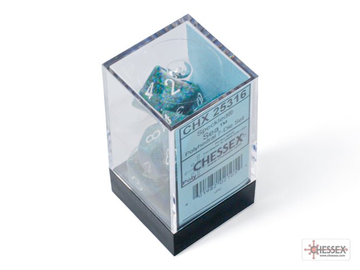 Chessex - Speckled Polyhedral 7 Dice Set - Sea - Loaded Dice