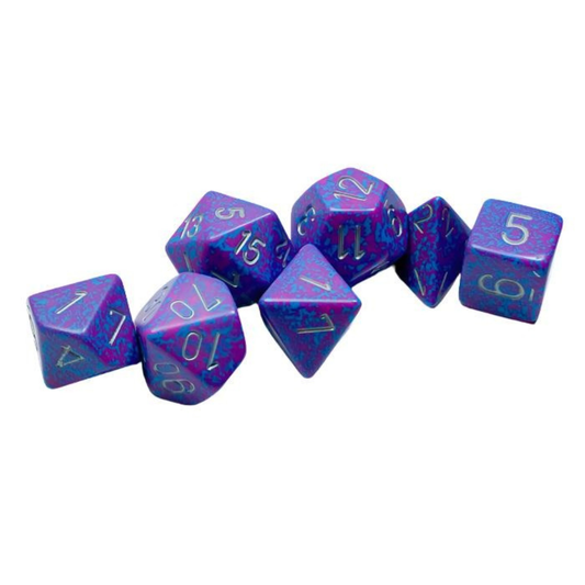 Chessex - Speckled Polyhedral 7 Dice Set - Silver Tetra - Loaded Dice