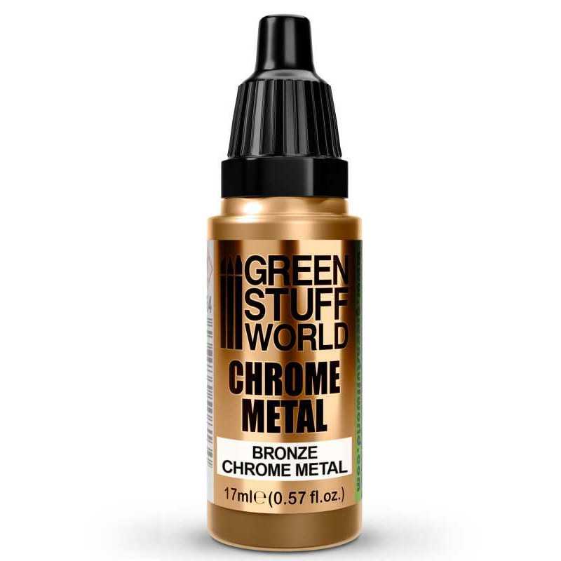 Green Stuff World - Chrome Paint - BRONZE 17ml - Loaded Dice