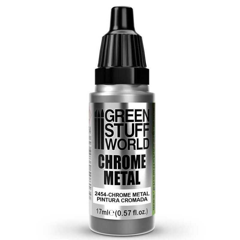 Green Stuff World Chrome Metal Paint 17ml - Loaded Dice Barry Vale of Glamorgan CF64 3HD