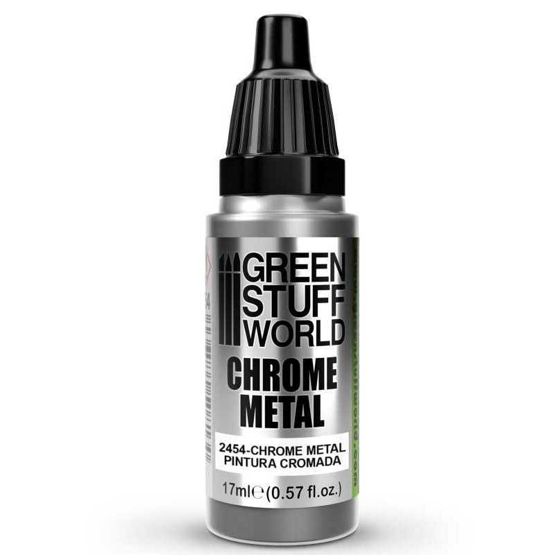 Green Stuff World Chrome Metal Paint 17ml - Loaded Dice