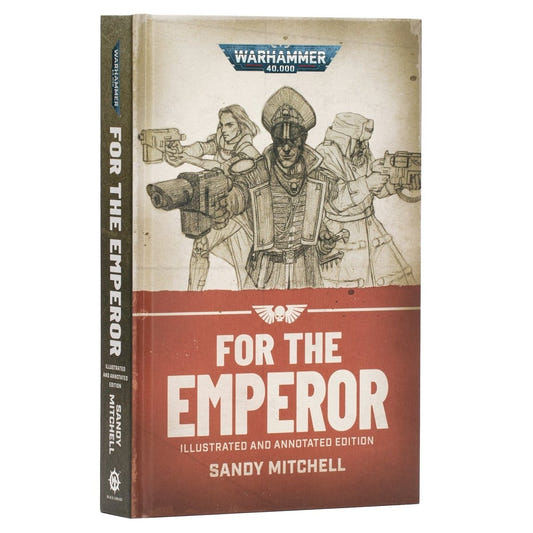 Book titled 'For the Emperor' by Sandy Mitchell with illustrated cover on a white background