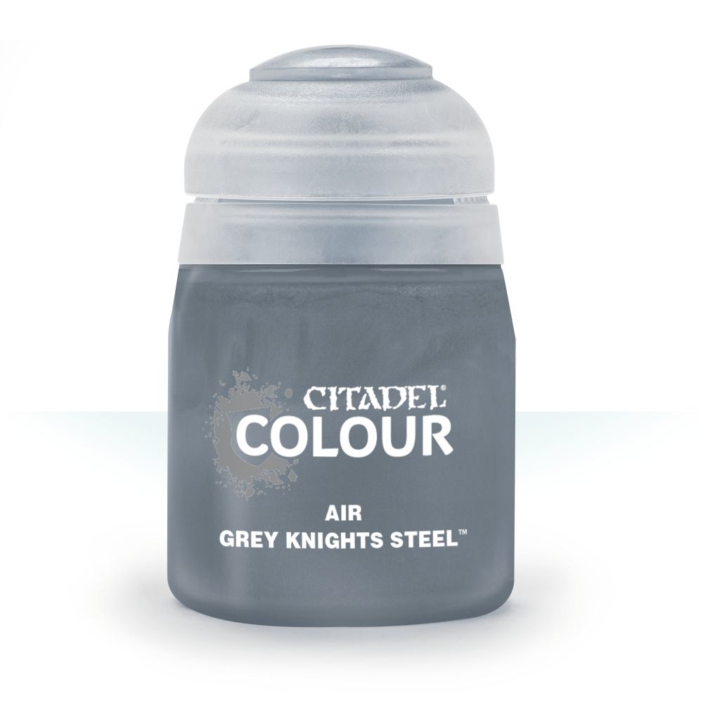 Citadel Colour Air Grey Knights Steel 24ml pot with blue-grey metallic paint