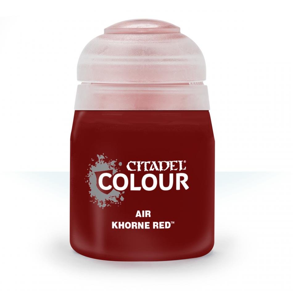 Citadel Colour Air Khorne Red 24ml paint pot, deep dark red airbrush paint