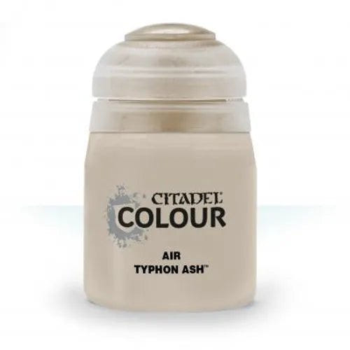 Games Workshop Citadel Colour Air Typhon Ash 24ml paint pot with pale ash-grey paint