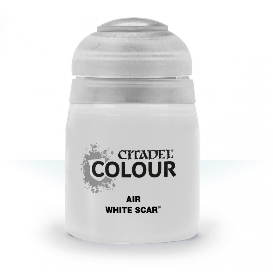 Citadel Colour Air White Scar 24ml airbrush paint pot, front view