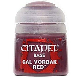 Citadel Base Gal Vorbak Red 12ml paint pot with deep crimson paint