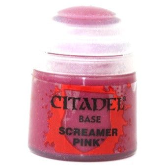 Citadel Base Screamer Pink 12ml paint pot, deep magenta