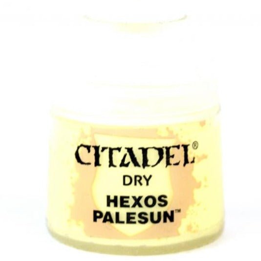 Citadel Dry Hexos Palesun 12ml pot, a pale yellow Games Workshop drybrush paint