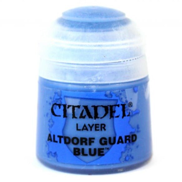 Games Workshop Citadel Layer Altdorf Guard Blue 12ml paint pot, bright blue colour