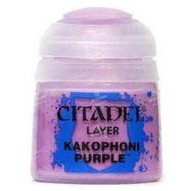 Citadel Layer Kakophoni Purple 12ml paint pot, bright pinkish purple