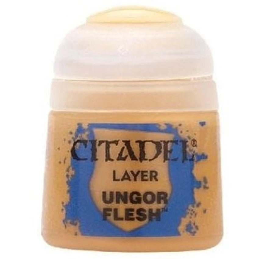 Citadel Layer Ungor Flesh 12ml paint pot, a warm skin tone by Games Workshop