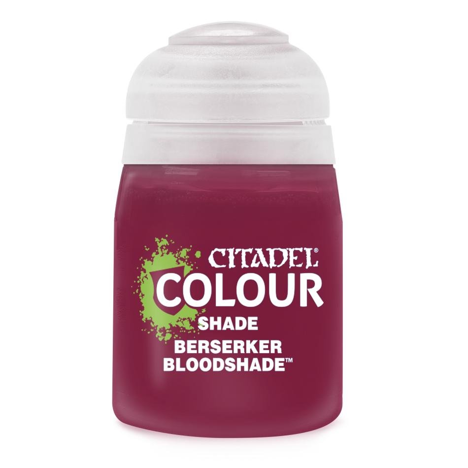 Citadel Colour Shade Berserker Bloodshade 18ml pot, Games Workshop red wash