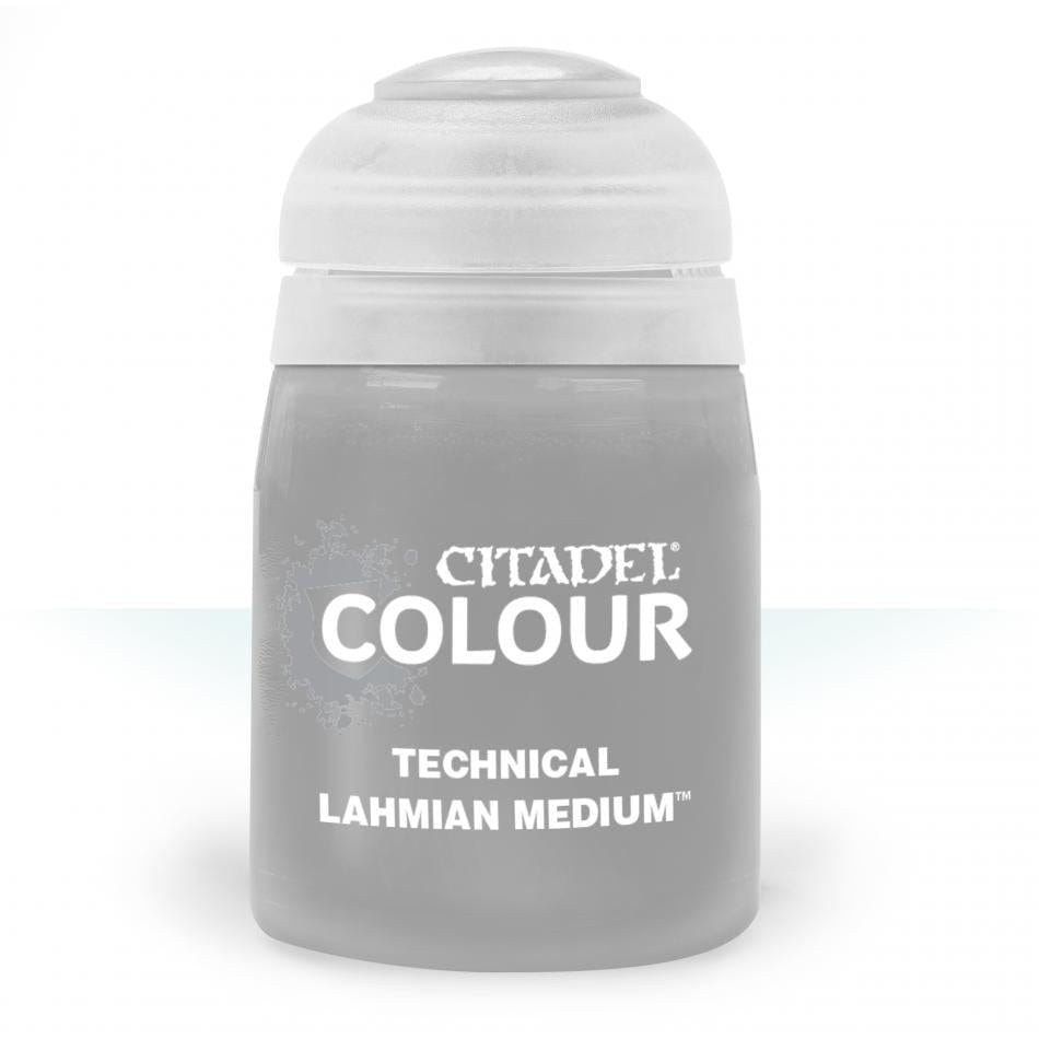 Citadel Technical Lahmian Medium 24ml pot, a translucent matt medium for glazes by Games Workshop