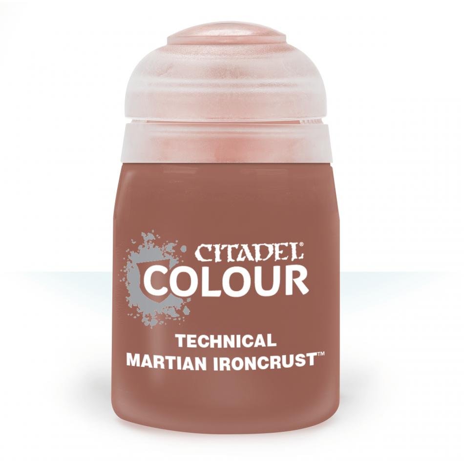 Citadel Technical Martian Ironcrust paint pot with rust-red texture paint, Games Workshop