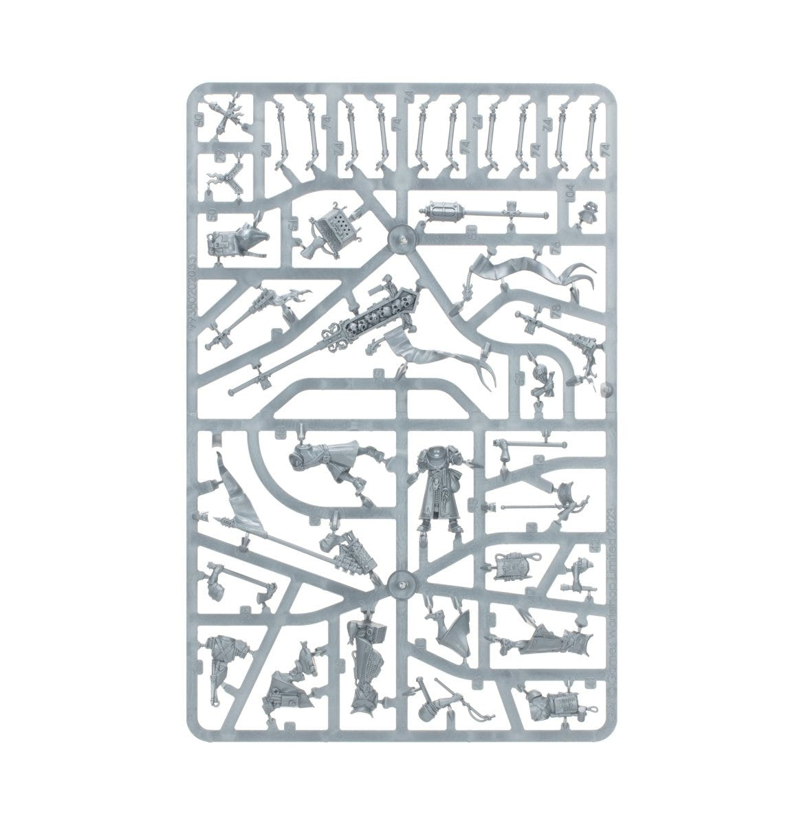 Cities of Sigmar Freeguild Fusiliers unpainted plastic sprue, frame 2 of 3