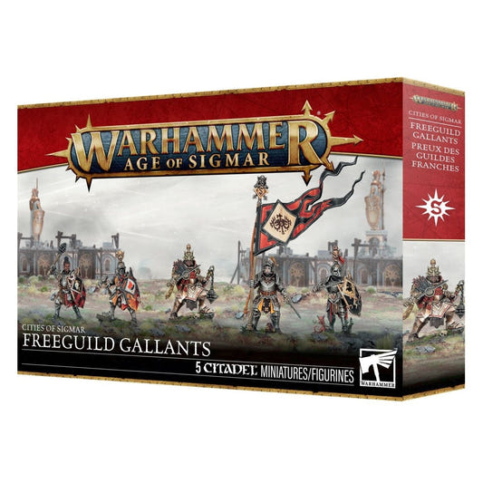 Warhammer Age of Sigmar game box with miniatures on a white background