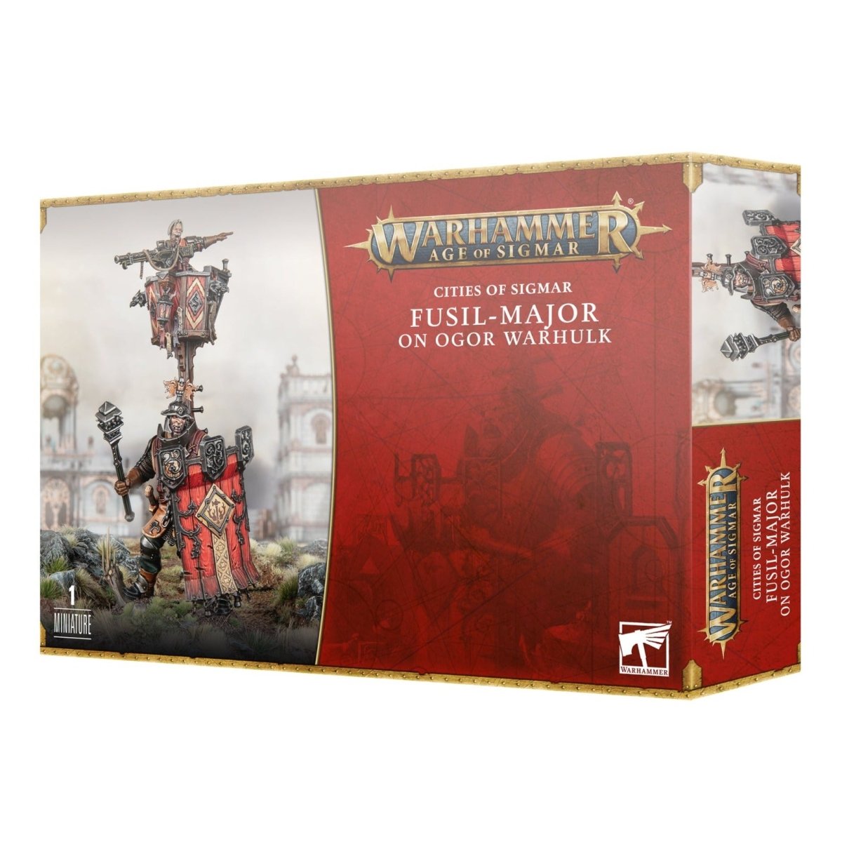 Games Workshop Age of Sigmar Cities of Sigmar Fusil-Major on Ogor Warhulk box front
